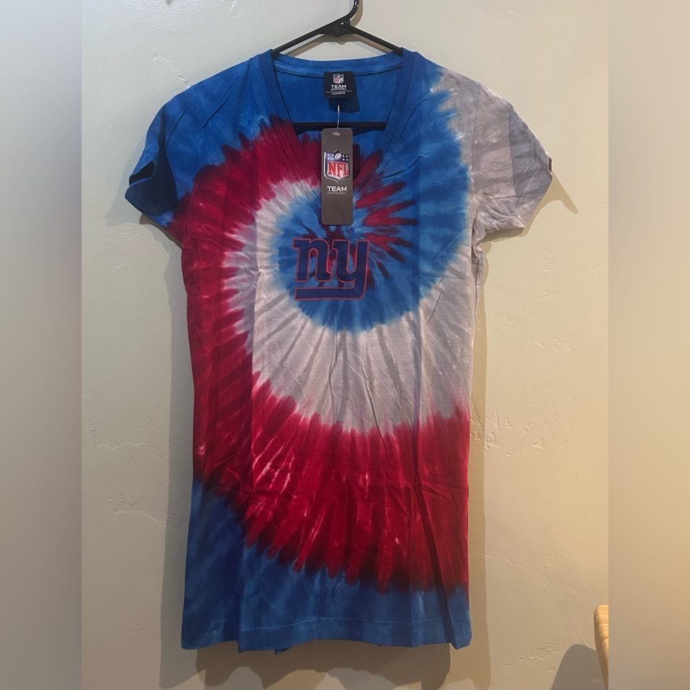 LIQUID BLUE NFL NY Giants Tie Dye Graphic T-shirt Women's Size XL